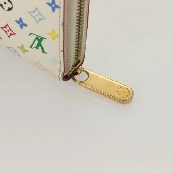 LOUIS VUITTON Monogram Multicolor Zippy Wallet White M60241 LV Auth 128834 - Picture 7 of 15